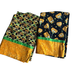 Halloween Pumpkins Skeletons Black Pillowcase 30x19 Standard Cotton two Case